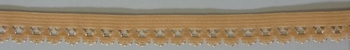 Elastisch Lingeriekant bloemmotief 15mm (50 m), Huidskleur 458